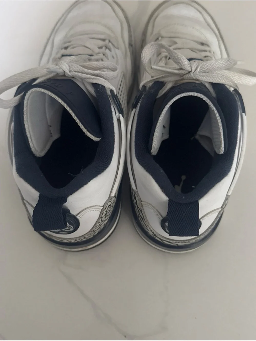 Jordan white leather
